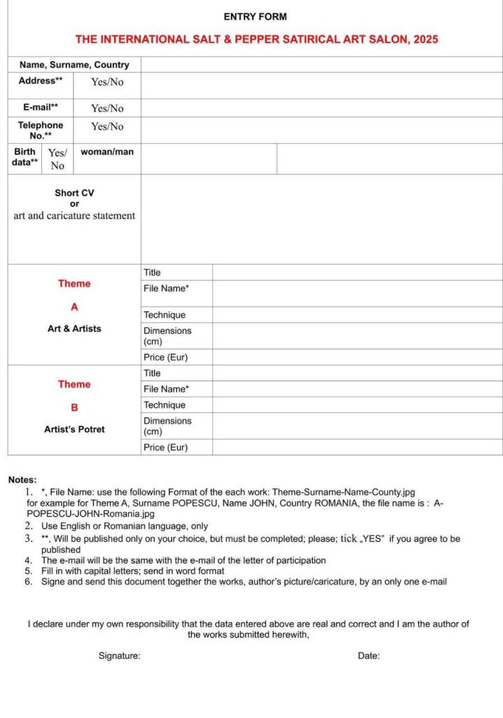 entryform-saltpeper2025-718x1024 INTERNATIONAL SALT & PEPPER SATIRICAL ART SALON / 2025