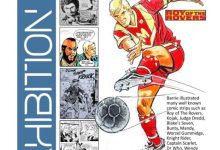 Barrie Mitchell Comic Art Exhibition Poster - Roy of the Rovers Artwork