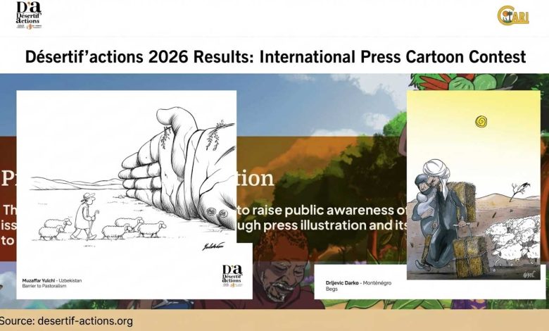 Winner cartoon of Désertif'actions 2026 International Press Cartoon Competition
