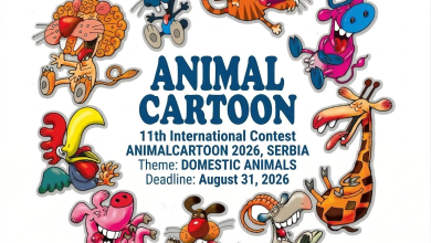 Illustration of domestic animals for Animalcartoon Contest 2026 Serbia