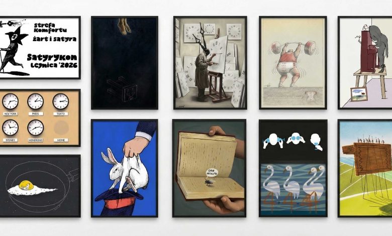 Satyrykon Legnica 2026 Grand Prix winner and award-winning cartoons.