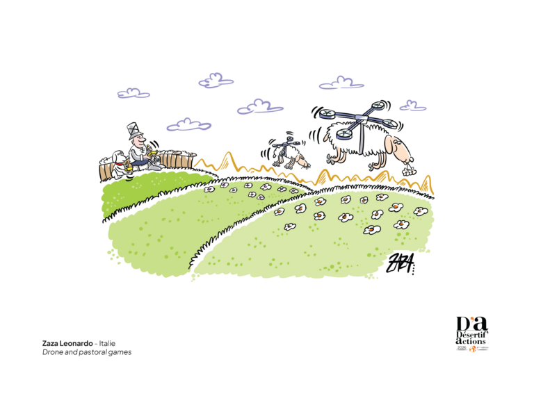 Zaza-Leonardo_DA26-768x573-2 The Power of Cartoons in Highlighting Pastoralism: Désertif'actions 2026 Results Announced