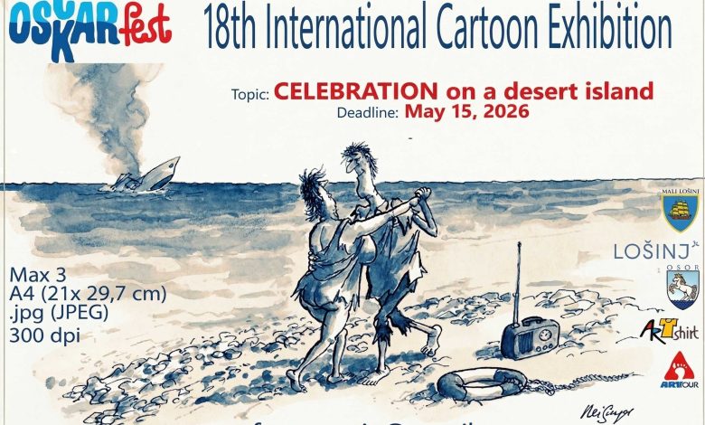 OSCARfest 2026 International Cartoon Exhibition Official Poster Osor Croatia