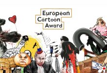 Official poster for European Cartoon Award 2026 competition.