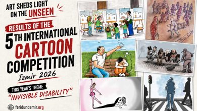 Winning cartoon of the 5th International Cartoon Competition Izmir 2026 by Valentin Georgiev.