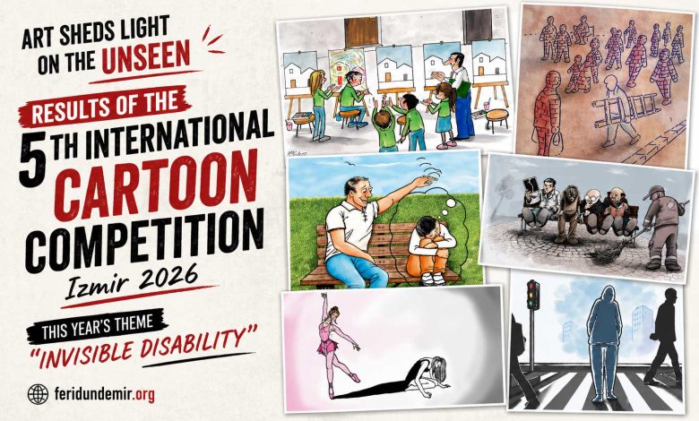 Winning cartoon of the 5th International Cartoon Competition Izmir 2026 by Valentin Georgiev.