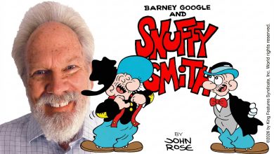 Master cartoonist John Rose illustrating Snuffy Smith