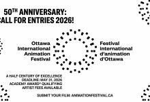 Official poster for the 50th Ottawa International Animation Festival 2026 Call for Entries.