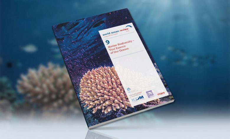 Diverse marine life and coral reefs representing World Ocean Review 9 report