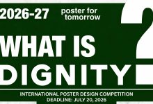 Poster for Tomorrow 2026 Dignity International Design Competition Announcement