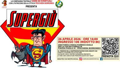 Promotional poster for the theater play Supergiù by Giorgio Giunta