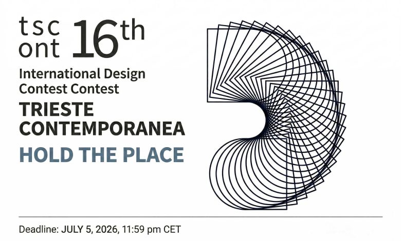 Poster of the 16th International Design Contest Trieste Contemporanea Hold the Place.