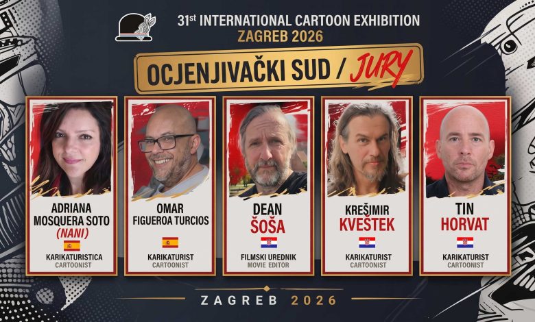 Jury members of the 31st International Cartoon Exhibition Zagreb 2026