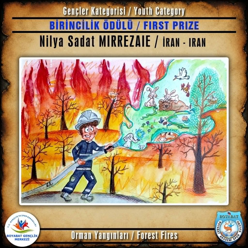 1-7-1024x1024 2nd International "Forest Fires" Cartoon Competition Winners Announced: Art for a Greener Future