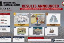 Updated results poster of the 11th International Cartoon Competition organized by Amasya Municipality in 2026