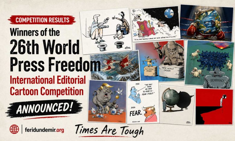 Award winning editorial cartoons 2026 World Press Freedom Canada