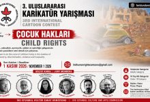 Poster of the 3rd International Cartoon Contest in Turkey 2026 featuring jury members and Children’s Rights theme