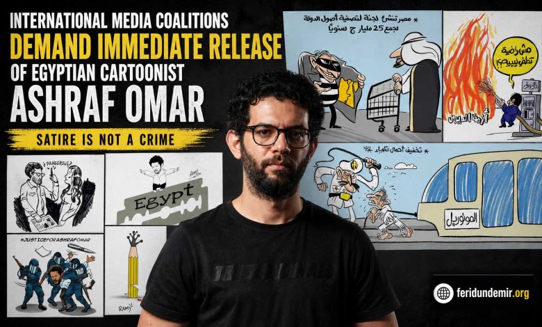 Political cartoonist Ashraf Omar and his satirical work