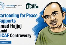 Cartooning for Peace supports Jordanian cartoonist Emad Hajjaj during the LICAF controversy