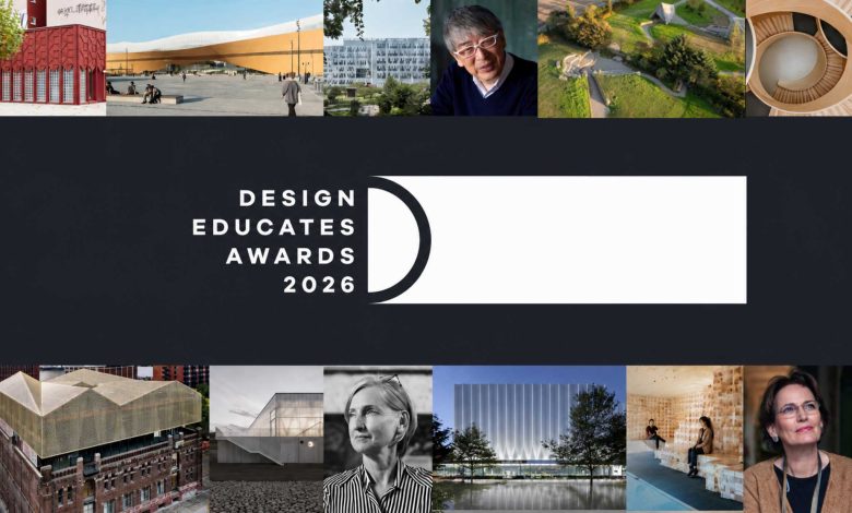 Design Educates Awards 2026 featured banner with architecture and design collage