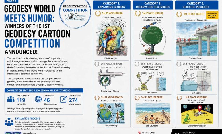 Winners of the 1st Geodesy Cartoon Competition 2026 Exhibition
