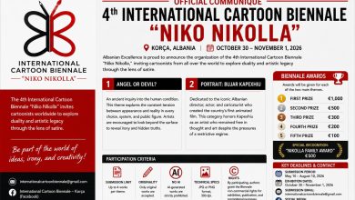 4th International Cartoon Biennale Niko Nikolla 2026 Official Poster