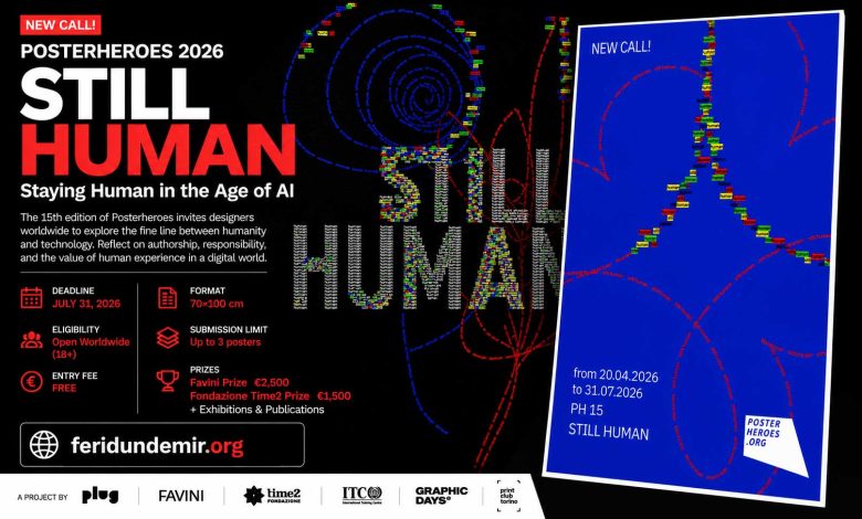 Posterheroes 2026 Still Human international design competition official poster