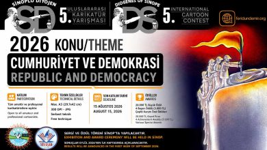 Poster for the 5th International Sinoplu Diogenes Cartoon Contest 2026 in Türkiye