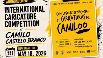 Camilo Castelo Branco International Caricature Competition 2026 Official Poster