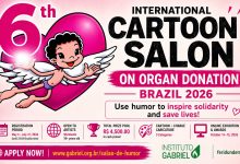 6th International Cartoon Salon on Organ Donation 2026 Brazil Official Poster