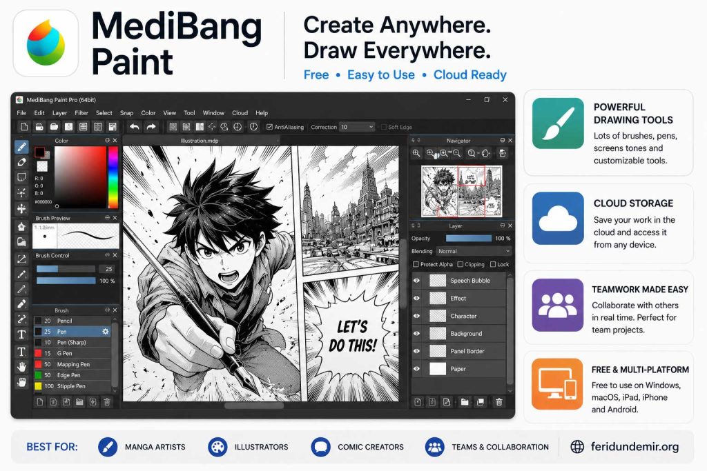 medibang-paint-manga-software-1024x683 The Best Digital Drawing Software for Cartoonists and Artists (2026 Guide)