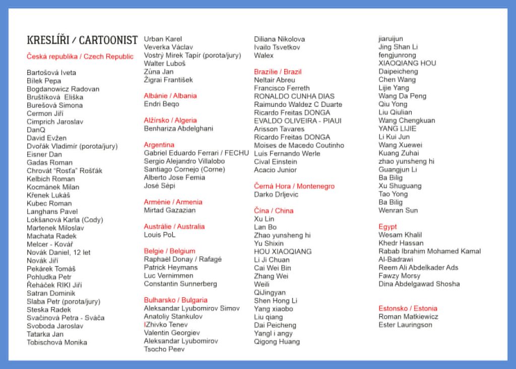 1-1024x732 Participants Announced for the International Cartoon Competition in Czech Republic 2026