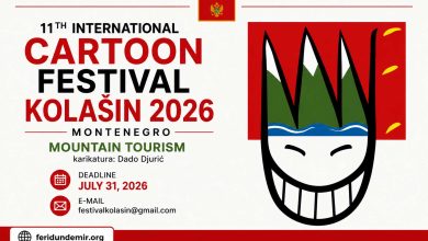 Official poster of the 11th International Cartoon Festival Kolašin 2026 in Montenegro.