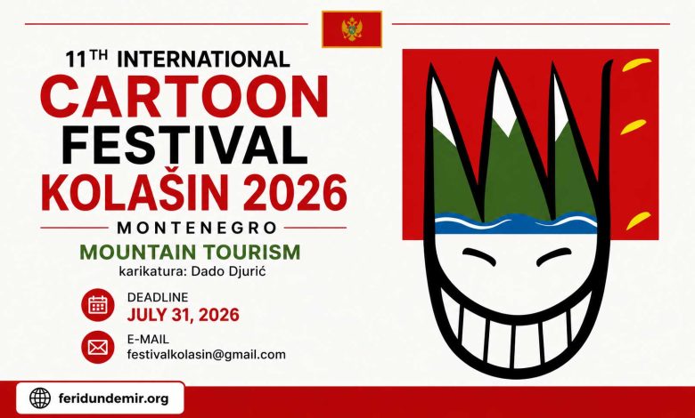 Official poster of the 11th International Cartoon Festival Kolašin 2026 in Montenegro.