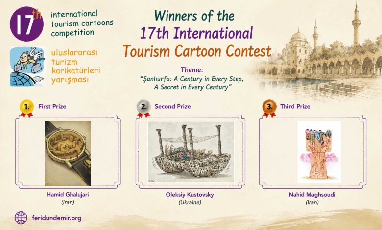 Award-winning cartoons and winners of the 17th International Tourism Cartoon Contest in Turkey.