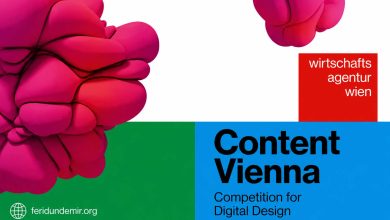 Content Vienna 2026 digital design competition official promotional artwork by the Vienna Business Agency.