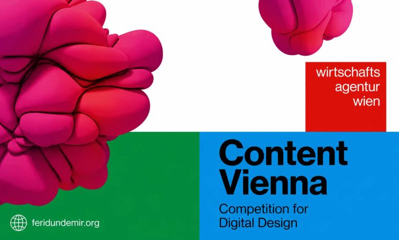 Content Vienna 2026 digital design competition official promotional artwork by the Vienna Business Agency.