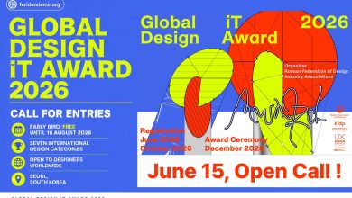 Official poster of the Global Design iT Award 2026 international design competition organized in South Korea.