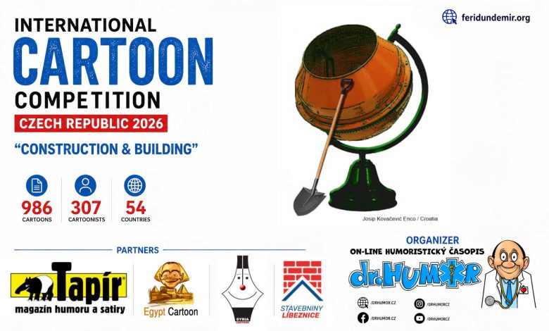 Participants of the International Cartoon Competition Czech Republic 2026 announced for the Construction & Building themed exhibition.