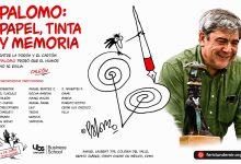 Promotional artwork for the José Palomo tribute exhibition in Mexico City honoring the renowned Chilean-Mexican cartoonist.