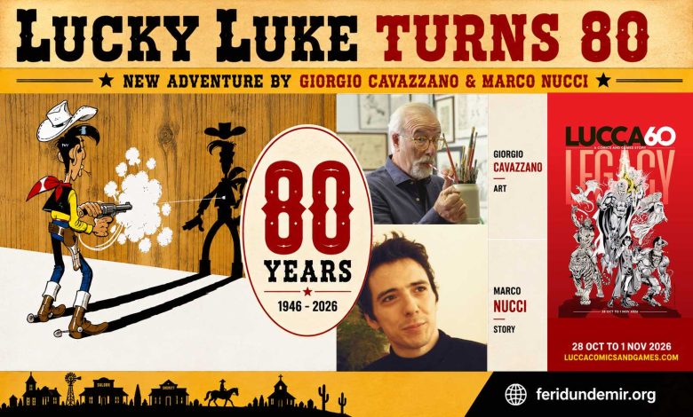 Lucky Luke 80th anniversary comic by Giorgio Cavazzano announced for Lucca Comics & Games 2026