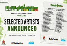 Selected artists announced for the MONDIALEXTE’26 International Caricature Contest in Italy.