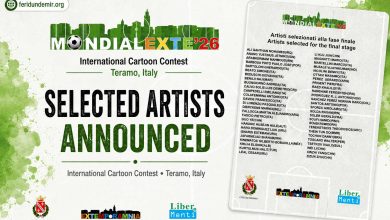 Selected artists announced for the MONDIALEXTE’26 International Caricature Contest in Italy.