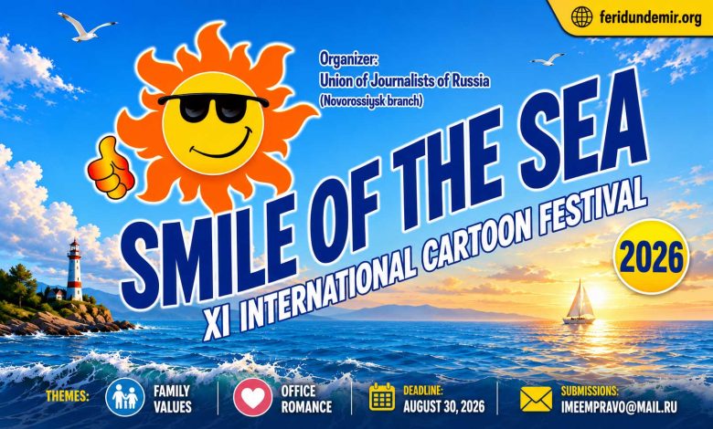 XI International Cartoon Festival Smile of the Sea 2026 international cartoon competition poster