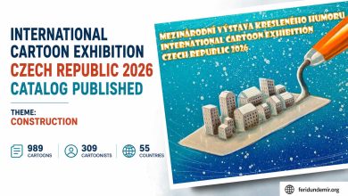 Cover of the International Cartoon Competition Czech Republic 2026 catalog featuring the Construction theme