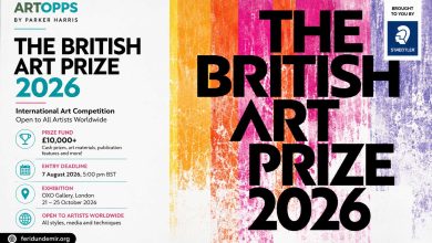 The British Art Prize 2026 international art competition official poster featuring London exhibition and £10,000 prize fund.
