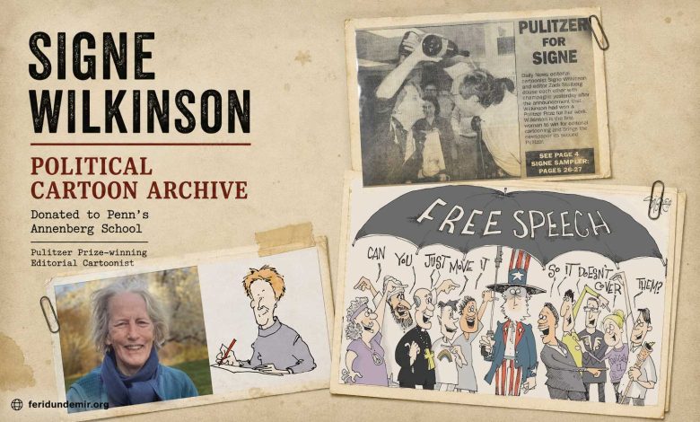Signe Wilkinson political cartoon archive donated to Penn