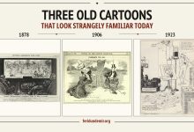 Cartoons by George du Maurier, Lewis Baumer and H. T. Webster imagining future technology