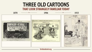 Cartoons by George du Maurier, Lewis Baumer and H. T. Webster imagining future technology