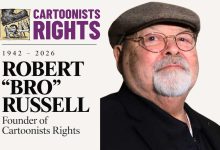 Robert “Bro” Russell, founder of Cartoonists Rights